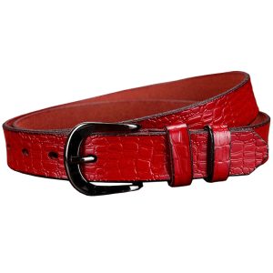 Fashion Genuine leather Belts for women Crocodile design Pin buckle belt woman Quality cow skin waist 2