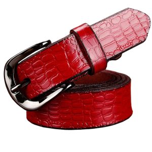 Crocodile design Pin buckle belt