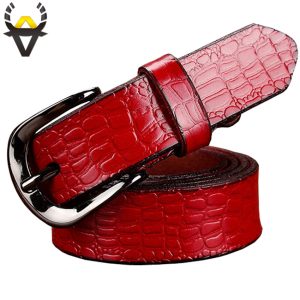 Women Crocodile design Pin buckle belt  Specifications: