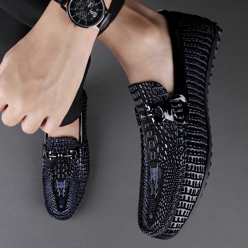 Crocodile Pattern Leather loafers