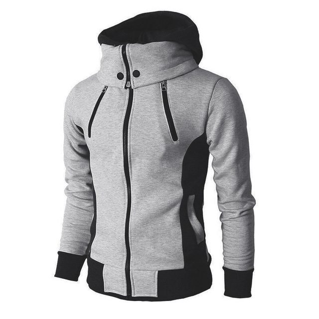 2022 Zipper Men Jackets Autumn Winter Casual Fleece Coats Bomber Jacket Scarf Collar Fashion Hooded