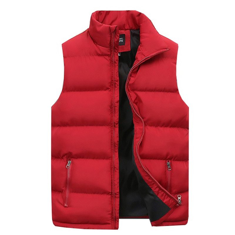 Mens Bubble Padded Vest Jackets 2023 Autumn Winter Warm Zipper Top Clothes Versatile Waterproof Down Thickened 2