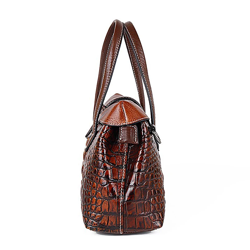 Genuine leather women s handbag luxury crocodile handbag mobile phone bag premium design sense cowhide lady 3